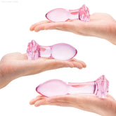 3-Piece Rose Glass Butt Plug Set-French Quarter Lingerie